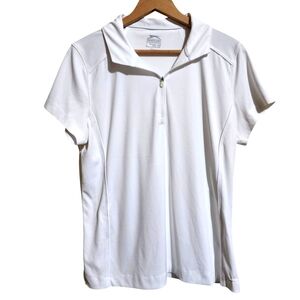 Slazenger white quarter zip golf polo logo‎ women's size XL